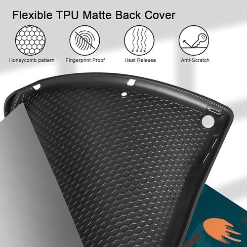 May Chen Case for iPad 10.2 Inch 2021 2020 2019 iPad 9th/8th/7th Generation with Pencil Holder, Slim Stand Protective Case with Soft TPU Back, Auto Sleep/Wake Cover, Abstract Florals in Saudi Arabia