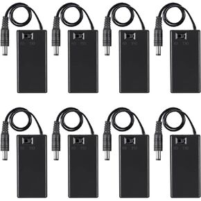 8pcs 9V Battery Holder 9V Battery Holder with ON/Off Switch 9V Battery Case with DC 5.5 x 2.1mm 9V Battery Case Holder with Cover Storage Case Holder