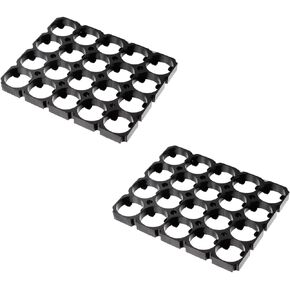Fielect 20Pcs 4x5 Cell Spacer 21700 Lithium Battery Plastic Holder Bracket for DIY Battery Pack 21.7mm Hole Dia