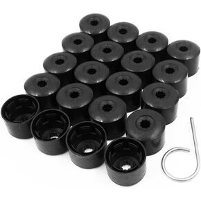 20PCS Wheel Lug Nut Bolt Cover Caps with Removal Tool Dismantle Replacement for Wheel 1K0 601 173