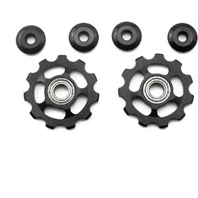 2pcs Variable Speed Guide Wheel of Bicycle 11T Aluminum Sealed Bearing Jockey Wheel Rear Derailleur Pulley Multicolor CNC Anode Guide Wheel of Transmission Rear Shift Gear