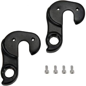 2 Pcs Universal Bicycle Bike Derailleur Hanger Frame Gear Tail Hook, Black