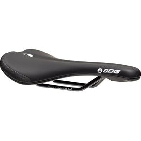 SDG Components Bel-Air V3 Steel Rail Mountain Bike Saddle 260 x 140mm Unisex 318g Road Gravel Bicycle Seat Black/White