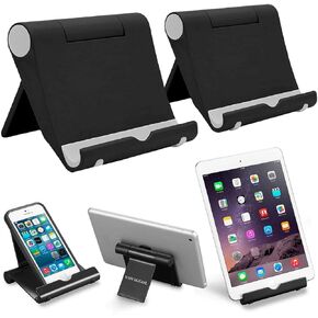 4 Pack Cell Phone Stand for Desk, Foldable Cell Phone Holder Mobile Stand Phone Dock, Adjustable Tablet Stand Holder Compatible with iPhone 12 iPhone 11 Pro Xs X 8 iPad Samsung (4 Color)