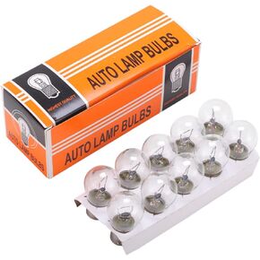 gunhunt 10 PCS Car Brake Bulb, 1141 12V Super Bright Light Tail Light Replacement, 21W BA15S Flat Angle Single Light Turn Signal Light, Universal Brake Marker Bulb for Most Cars (Transparent #01)