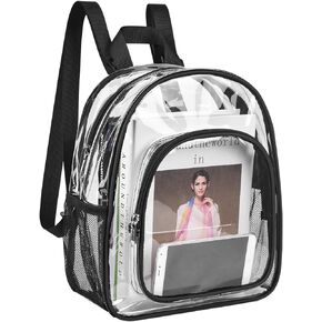 حقيبة ظهر شفافة صغيرة معتمدة من الاستاد خفيفة الوزن شفافة من خلال حقيبة ظهر صغيرة للحفلات الموسيقية والعمل الرياضي in Kuwait