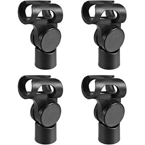 uxcell 4Pcs Universal Microphone Mic Clip Holder for 17mm Mic Stand Handheld 15mm Thread Dia