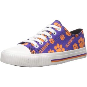 حذاء FOCO Clemson Tigers NCAA للسيدات ذو طباعة متكررة منخفضة الأعلى - 7 in Saudi Arabia