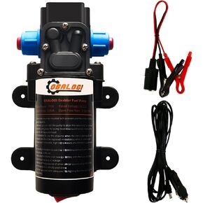 12V 70W Fuel Transfer Pump, Moves Up to 85 Gallons Of Gas or Diesel Per Hour, Great for Vehicles, Boats, Equipment, Gasoline, Diesel