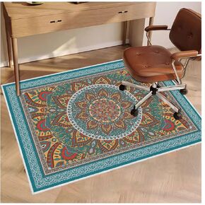 Office Chair Mat for Hard Floors, 3×4ft/36×48in Desk Chair Rug Protector for Rolling Chair, Computer Gaming Chair Mat, Carpet Mats for Home Office(Blue)
