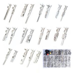 1/1.5/1.8/2.2/2.8/3.5mm Terminal pin kit Automotive Connector Car Electrical Wire Removal Non-Insulated Plug Male Female Crimp Pins Removal Tool kit Wiring Butt