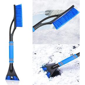 HAOBO 27" Snow Brush for Car, Snow Brush and Detachable Ice Scraper with Ergonomic Foam Grip for Car Windshield and Window, Car Snow Scraper and Brush Universal Winter Car Accessories Fits All Car