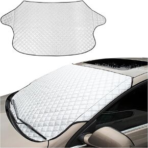Car Windshield Snow Cover, Auto Windscreen Covers for Frost and Ice, Four-Layered Protection for Snow Ice Frost UV, Windproof Sunshade Cover, Universal for Most Cars SUV Truck Vans (36.2*55.9")