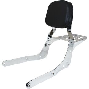 YHMOTO Passenger Sissybar Backrest with Luggage Rack for Honda Shadow Aero 750 VT750C 2004-2023 (Chrome)
