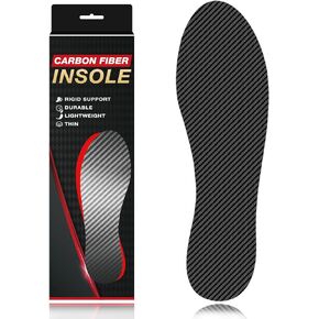 Carbon Fiber Insole 1PC, Carbon Fiber Foot Plate for Hallux Rigidus Relief,Turf Toe,Foot Fractures,Rigid Carbon Fiber Shoe Insert for Sports, Alternative to Post Op Shoe,Fit Men Size 12/Women 13