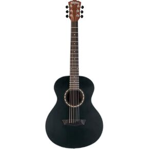 Washburn Apprentice Series 6 String Acoustic Guitar, Right, Black Matte (AGM5BMK-A)