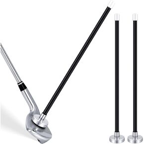2 Pcs Magnetic Golf Alignment Stick Club Golf Alignment Rods Demonstrates Correct Swing Aim Golf Training Aid Lie Angle Tool Trainer Accessories Visualize Shot Golf Training Equipment for Gift