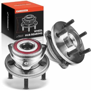 A-Premium 2 × محمل العجلة الأمامية ومجموعة المحور مع 5 عروة متوافقة مع Jeep Wrangler 2000-2006، Cherokee 1999-2001، TJ 2000-2006، استبدال # 513158
