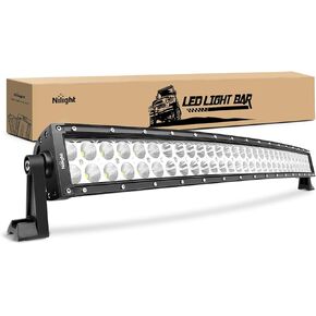 Nilight - 70016C-A 32" 180W Curved Spot Flood Combo High Power LED Driving Lamp LED Light Bar Off Road Fog Driving Work Light for SUV Boat Jeep Lamp,2 Years Warranty