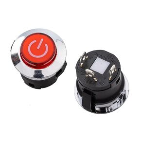 2 Pieces 2.8cm Children's Electric Riding Car Motorcycle Power Switch Round One-Button Start Switch Replacement Parts