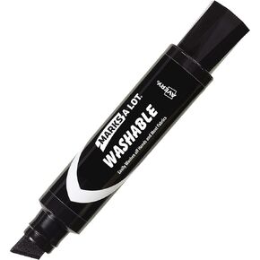 AVERY Marks A Lot Jumbo Washable Marker, Chisel Tip, 1 Black Marker, Great for Large Signs and Posters (24158)