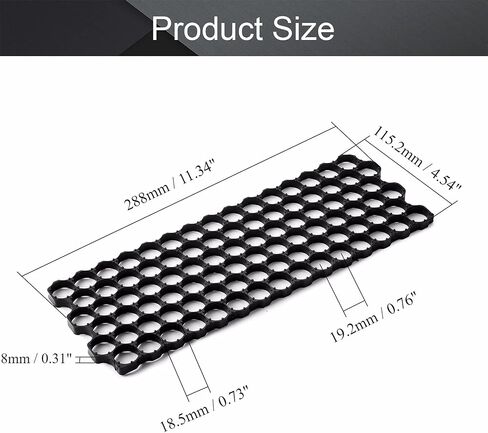 Fielect 5Pcs 5x15 Cell Spacer 18650 Lithium Battery Plastic Holder Bracket for DIY Battery Pack 18.5mm Hole Dia in Saudi Arabia