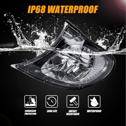 wztepeng بدوره ضوء إشارة الزاوية واضحة بدوره ضوء مصباح عدسة متوافقة مع 2002-2005 bmw e46 3-سلسلة 325i 325xi 330i 4 باب 2005 e46 330xi 4 باب يستبدل 63137165859 63137165860 in Kuwait