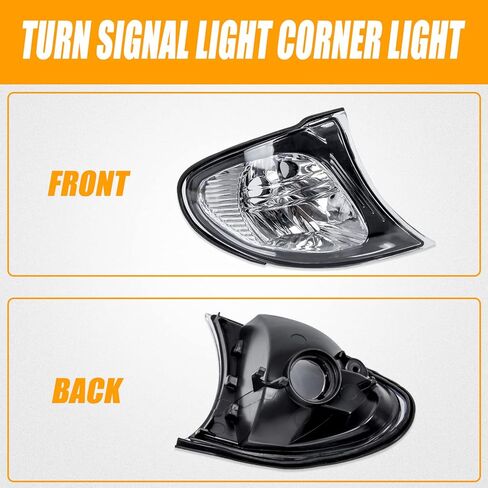 wztepeng بدوره ضوء إشارة الزاوية واضحة بدوره ضوء مصباح عدسة متوافقة مع 2002-2005 bmw e46 3-سلسلة 325i 325xi 330i 4 باب 2005 e46 330xi 4 باب يستبدل 63137165859 63137165860 in Kuwait