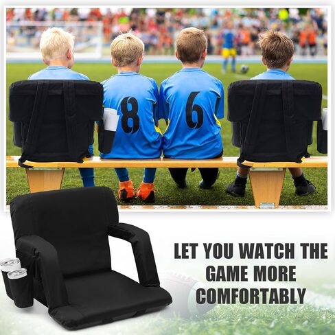 4 Pack Stadium Seat Cushion, Stadium Seats with Back Support Bleacher Chair Wide Padded Cushion Folding Stadium Seating, Cushion Bleacher Seat Waterproof Portable for Sport Events Beach Arena in Saudi Arabia