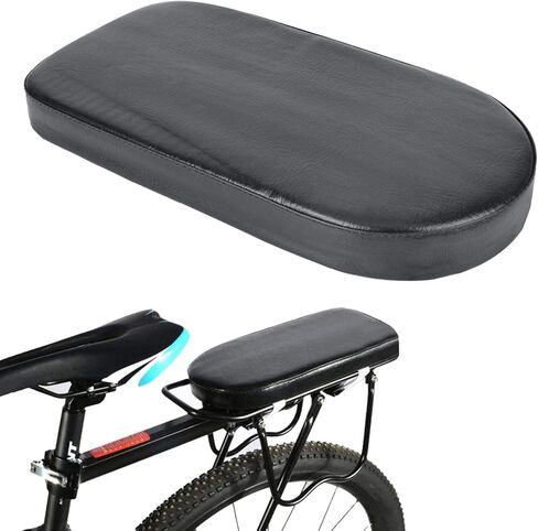 Bike Rear Saddle Seat Cover C High Robustness Cushion Wide Soft Pad Bicycle Accessory for School Sports for Trail Riding[Semicircular seat Plate (Black)] in Saudi Arabia