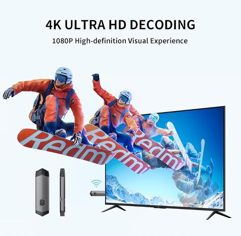 جهاز إرسال واستقبال HDMI لاسلكي، التوصيل والتشغيل المحمول 2.4G/5G طقم موسع HDMI لاسلكي لبث الفيديو والصوت إلى الشاشة من الكمبيوتر المحمول/الكمبيوتر الشخصي/صندوق التلفزيون/جهاز العرض in Kuwait