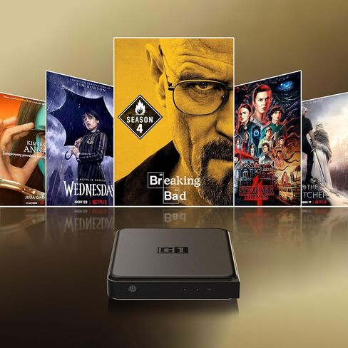 صندوق تلفزيون أندرويد للبث المحسن - G1 Smart Android TV Box 2024 Netflix/Google معتمد، ذاكرة الوصول العشوائي 4 جيجابايت، ذاكرة الوصول العشوائي 32 جيجابايت، 4K HDR10+، دولبي فيجن، AV1، مساعد جوجل، كروم كاست، واي فاي 6، بي تي 5.0، شريحة S905x4 in Kuwait