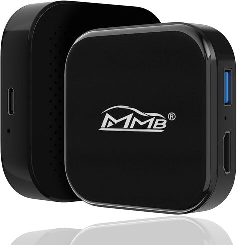 MMB Magic Box 2.0 Wireless Apple Carplay & Android auto، مدمج في YouTube/Netflix/التلفزيون العالمي/النسخ المتطابق/HDMI Carplay، بث الوسائط إلى السيارة/التلفزيون، دونجل CarPlay لجميع سيارات Apple CarPlay السلكية من المصنع in Kuwait