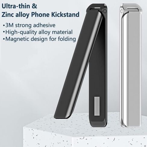 Kinizuxi Cell Phone Kickstand,Vertical and Horizontal Aluminum Phone Stand for Desk,Adjustable Phone Holder Stand for Desk Compatible with iPhone 14/13/12/11Samsung Huawei All Smartphones-Black in Saudi Arabia
