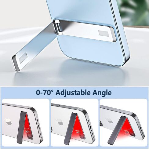 Kinizuxi Cell Phone Kickstand,Vertical and Horizontal Aluminum Phone Stand for Desk,Adjustable Phone Holder Stand for Desk Compatible with iPhone 14/13/12/11Samsung Huawei All Smartphones-Black in Saudi Arabia