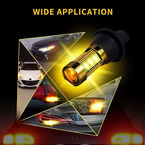 1157 Error Free Switchback DRL LED Turn Signal Light Bulbs White and Amber Output Black Body No Hyper Flash With Built-In Resistors in Saudi Arabia