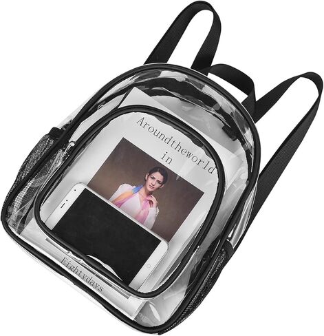 حقيبة ظهر شفافة صغيرة معتمدة من الاستاد خفيفة الوزن شفافة من خلال حقيبة ظهر صغيرة للحفلات الموسيقية والعمل الرياضي in Kuwait