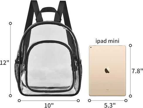 حقيبة ظهر شفافة صغيرة معتمدة من الاستاد خفيفة الوزن شفافة من خلال حقيبة ظهر صغيرة للحفلات الموسيقية والعمل الرياضي in Kuwait