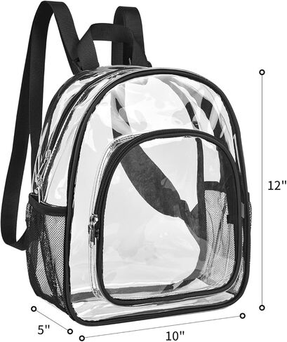 حقيبة ظهر شفافة صغيرة معتمدة من الاستاد خفيفة الوزن شفافة من خلال حقيبة ظهر صغيرة للحفلات الموسيقية والعمل الرياضي in Kuwait