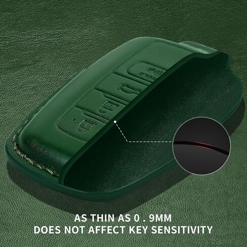 غطاء Tukellen لسيارة Toyota Key Fob من الجلد الطبيعي مع سلسلة مفاتيح، واقي حافظة مفاتيح جلدية متوافق مع 2018-2024 RAV4 Camry Corolla Avalon C-HR Prius GT86 Highlander-Brown in Kuwait