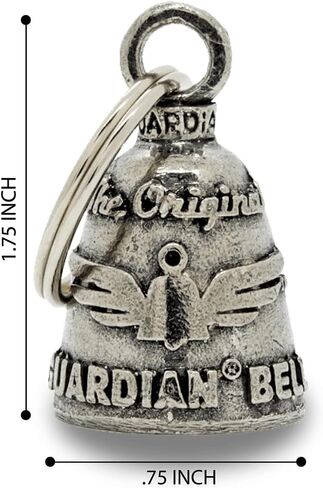Guardian Bell AssMan Good Luck Bell w/Keyring & Black Velvet Gift Bag | Motorcycle Bell | Lead-Free Pewter | Good Luck Gift to Friends & Family | Bike Bell | Made in USA in Saudi Arabia