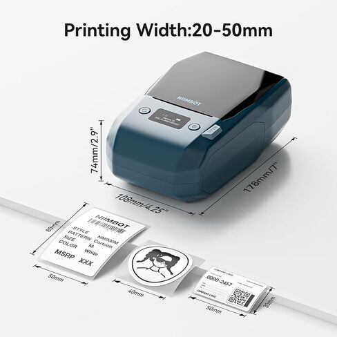 NIIMBOT B18 Compatible Labeling Ribbon, Replacement Refill Tapes for Thermal Transfer Label Printer, Legible Printing, Long Lasting Non Fade, Up to 16 Meters (Blue) in Saudi Arabia