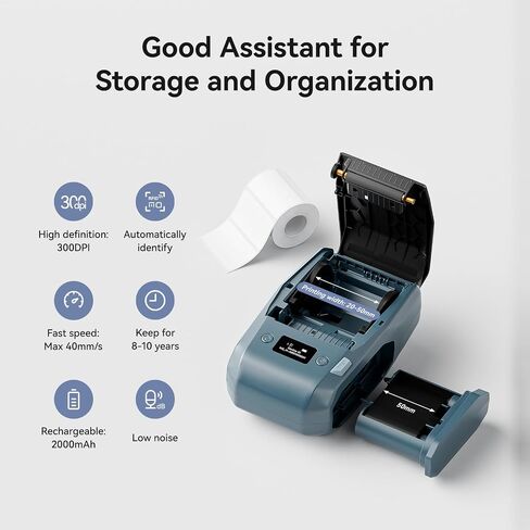 NIIMBOT B18 Compatible Labeling Ribbon, Replacement Refill Tapes for Thermal Transfer Label Printer, Legible Printing, Long Lasting Non Fade, Up to 16 Meters (Blue) in Saudi Arabia