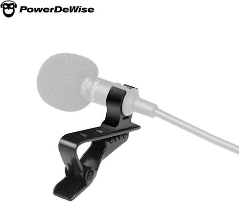 مشبك ميكروفون Lavalier - مشبك ميكروفون Lavalier x2 Kit - مشبك ميكروفون بديل معدني - مشبك ربط ميكروفون Lavalier أسود - مشبك ميكروفون Lavalier iPhone 5، 6، 6s، 7، 8، X in Kuwait