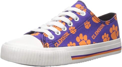 حذاء FOCO Clemson Tigers NCAA للسيدات ذو طباعة متكررة منخفضة الأعلى - 7 in Saudi Arabia