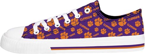 حذاء FOCO Clemson Tigers NCAA للسيدات ذو طباعة متكررة منخفضة الأعلى - 7 in Saudi Arabia