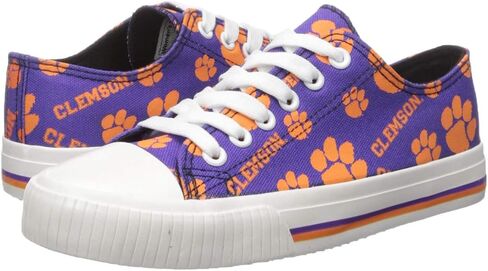 حذاء FOCO Clemson Tigers NCAA للسيدات ذو طباعة متكررة منخفضة الأعلى - 7 in Saudi Arabia