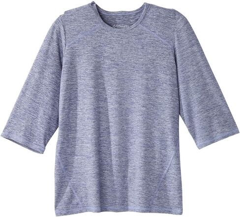 Women’s Open Back Adaptive Active Crew Neck Top for Seniors - 3/4 Long Sleeve Shirt in Saudi Arabia