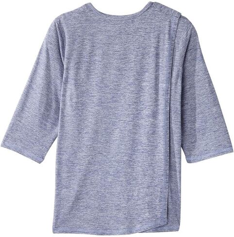 Women’s Open Back Adaptive Active Crew Neck Top for Seniors - 3/4 Long Sleeve Shirt in Saudi Arabia