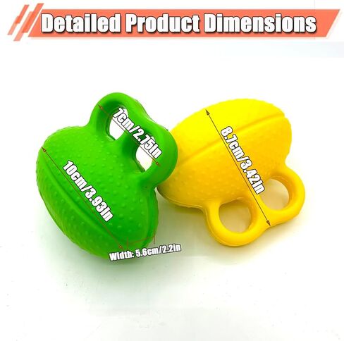 قطعتان من كرة الإصبع لتمرين قبضة اليد الناعمة من البولي يوريثان، كرة تمرين لتقوية قبضة اليد وكرات الضغط للبالغين، كرة علاج لتشنجات اليد والتعافي in Kuwait